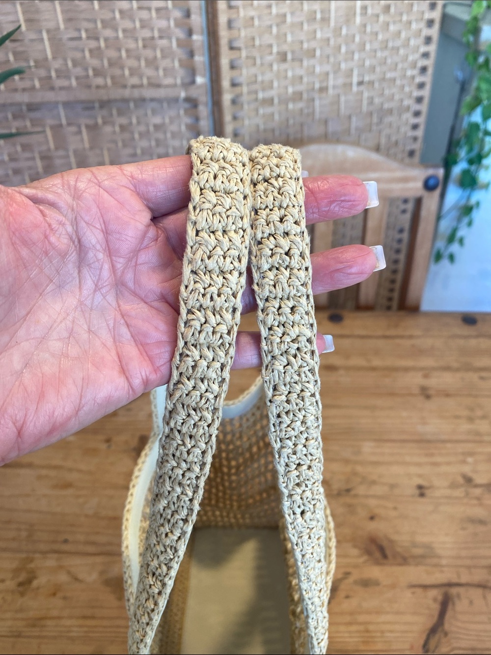 Tory Burch Cream Raffia Open-Weave Tote - Picture 11 of 17